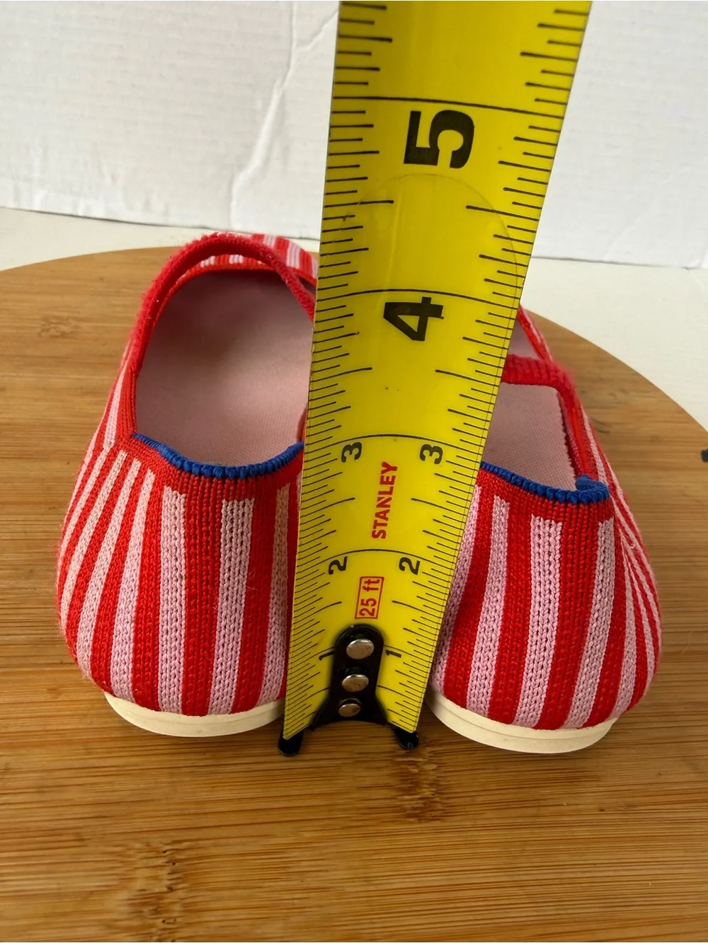 Rothy’s Kids Mary Jane Size K2 Cherry Stripped Flats Shoes Comfort Colorful